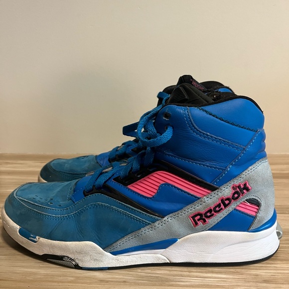 Reebok Pump Twilight Zone Sneakers | Men’s 9.5 | Blue/Pink/Black - Picture 3 of 10